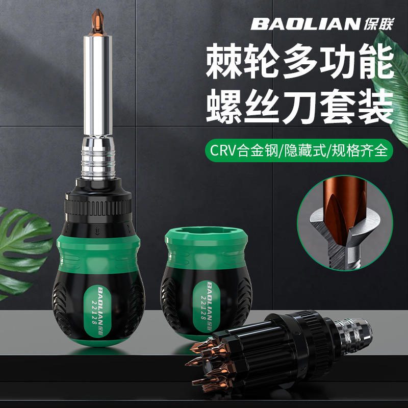 Višenamjenski teleskopski set odvijača s čegrtaljkom